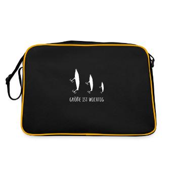 La taille d’un leurre de pêche amusant est importante - Sac Retro - noir/or - Dos