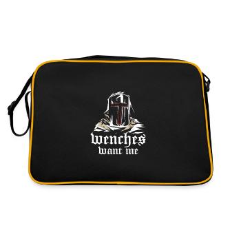 Ren faire costume wenches want me - Retro Bag - black/gold - Back