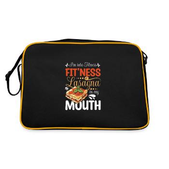 J’adore les lasagnes fitness Fit’ness dans la bouche - Sac Retro - noir/or - Dos