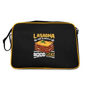 Lasagna are always a good idea - Retro Bag - black/gold - Back