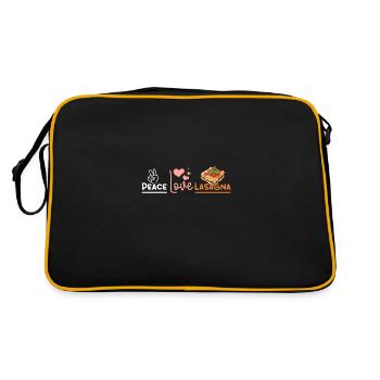Peace Love Lasagna - Retro Bag - black/gold - Back