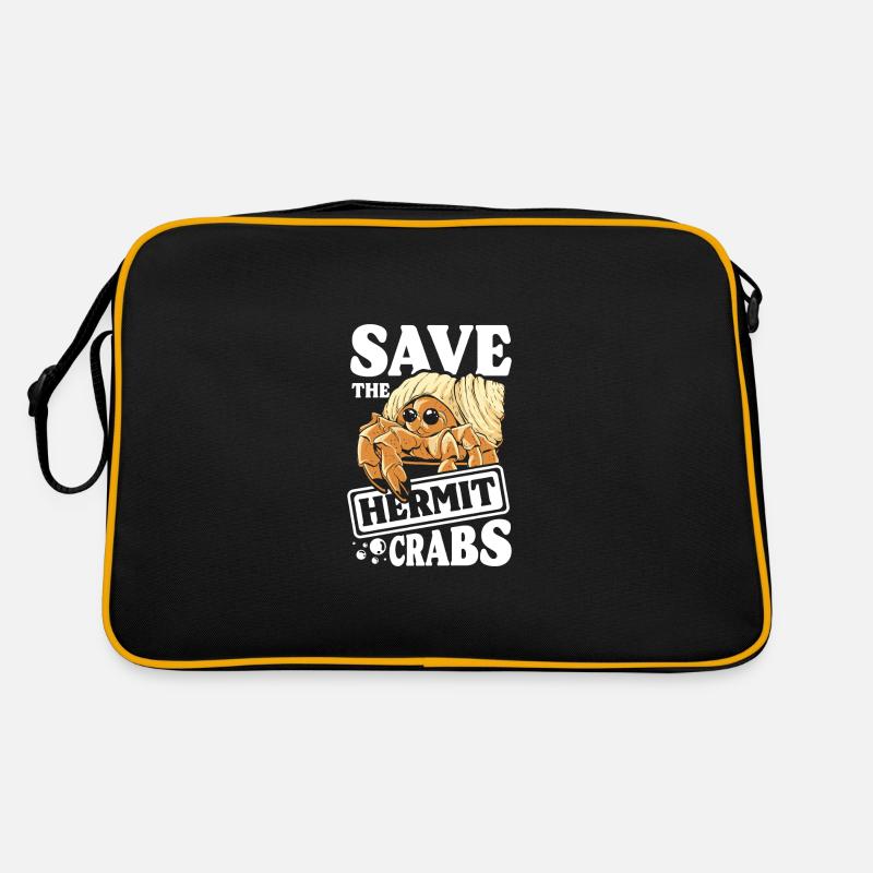 Save the hermit crabs Retro Tasche