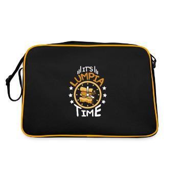 It's lumpia time - Retro Tasche - Schwarz/Gold - Hinten