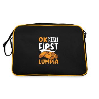 Ok but first lumpia - Retro Bag - black/gold - Back