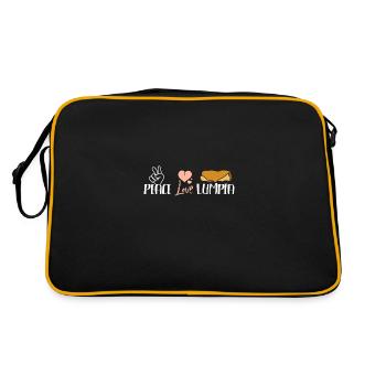 Peace love Lumpia - Retro Bag - black/gold - Back
