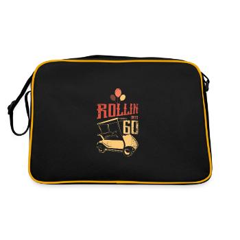Anniversaire de golf rouler dans 60 voiturette de golf - Sac Retro - noir/or - Dos