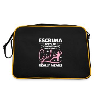 Frappe comme une fille Escrima - Sac Retro - noir/or - Dos