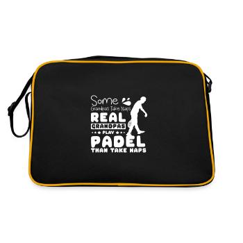 Some grandpas take naps real grandpas play padel - Retro Bag - black/gold - Back