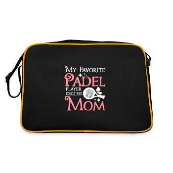 Mother's day My favorite padel player calls me mom - Retro Bag - black/gold - Back