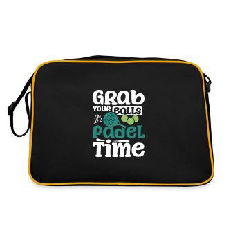 Grab your balls it's padel time - Retro Bag - black/gold - Back