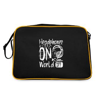 Casque sur le monde éteint - Sac Retro - noir/or - Dos
