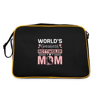 Fête des mères La plus grande maman rottweiler du monde - Sac Retro - noir/or - Dos
