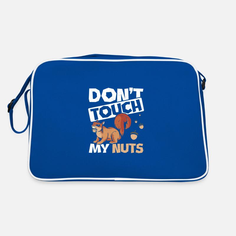 Funny Squirrel don't touch my nuts Retro Tasche