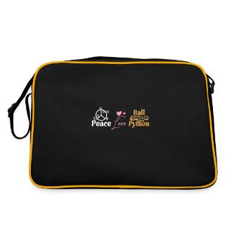 Peace love ball python - Retro Bag - black/gold - Back