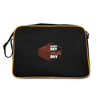 Every day is brownie day - Retro Bag - black/gold - Back
