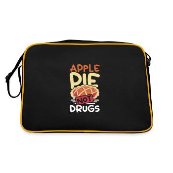 Apple pie not drugs - Retro Bag - black/gold - Back