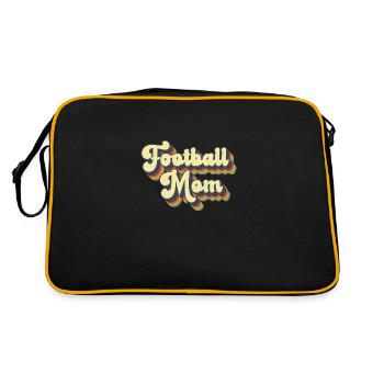 Football Maman Mama Vintage Femmes Fête des Mères - Sac Retro - noir/or - Dos