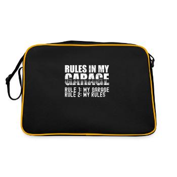 Règles du garage - Règle 1 Mon garage Règle 2 Mes règles - Sac Retro - noir/or - Dos