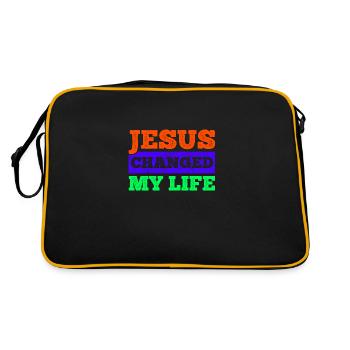 Jésus a changé ma vie Christ dévot Jésus - Sac Retro - noir/or - Dos