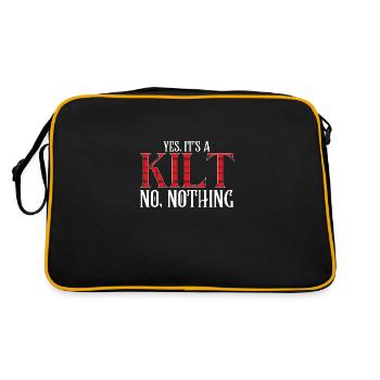 It's A Kilt No Pant Nothing Scottish Kilts - Retro Tasche - Schwarz/Gold - Hinten