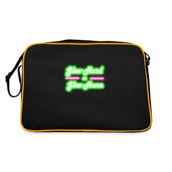 Glow Hard ou Glow Home Fête des années 80 - Sac Retro - noir/or - Dos