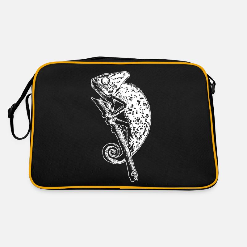 Chameleon Lizard Graphic Reptile Chameleon Lover Retro Bag