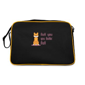 Fluff You You Fluffin' Fluff Sarcastic Cat Lover - Retro Bag - black/gold - Back