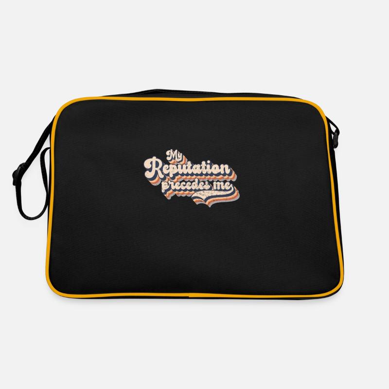 Vintage Ma réputation me précède Sac Retro