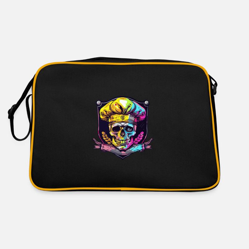 Chef squelette de crâne Sac Retro