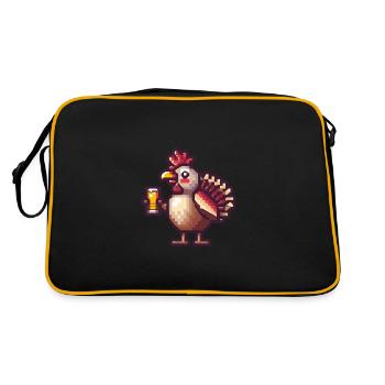 Truthan Beer Pixel - Retro Bag - black/gold - Back