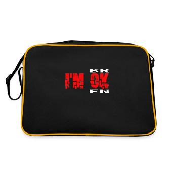I’m Ok - Je suis brisé Maladie mentale invisible - Sac Retro - noir/or - Dos