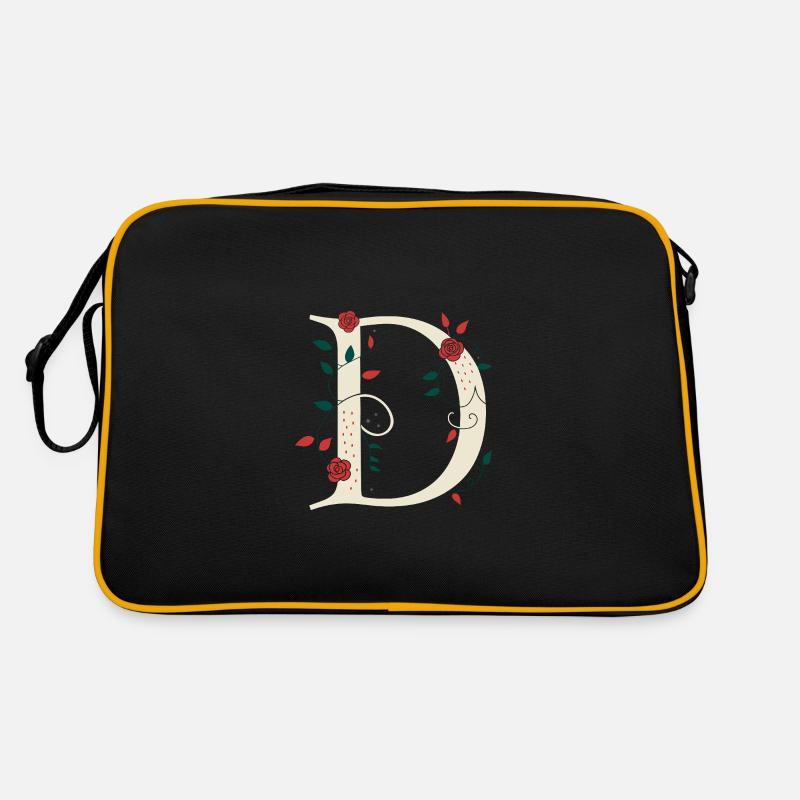 Buchstabe D Monogramm Retro Retro Tasche