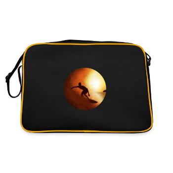 Wave surfing - Retro Bag - black/gold - Back