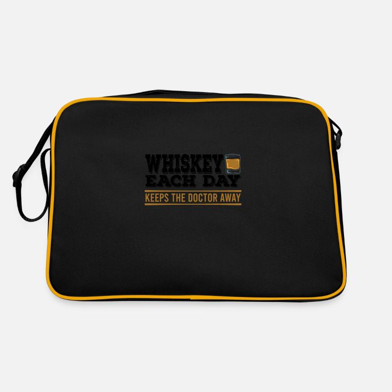 Whisky A Day Funny Drinking Retro Tasche