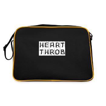 Mens Valentine Sayings for Guys on Valentines Day - Retro Tasche - Schwarz/Gold - Hinten