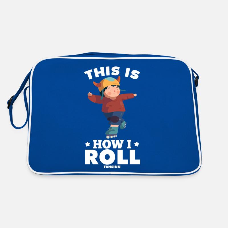 Child rides inline skates Retro Bag