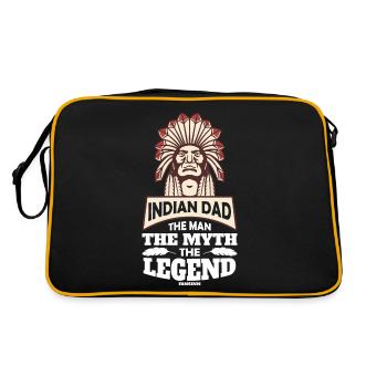 Indian Dad The Man The Myth The Legend - Retro Bag - black/gold - Back