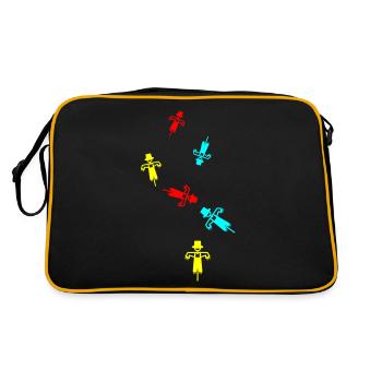 Scarecrow - Retro Bag - black/gold - Back