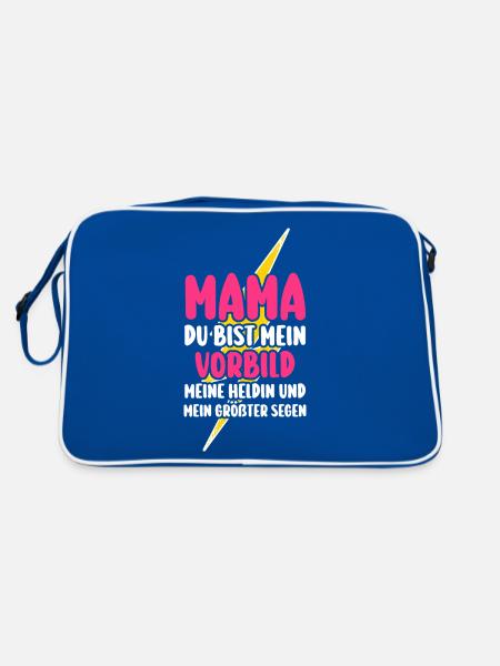 Maman Fête des mères Maman - Sac Retro - bleu/blanc - Dos