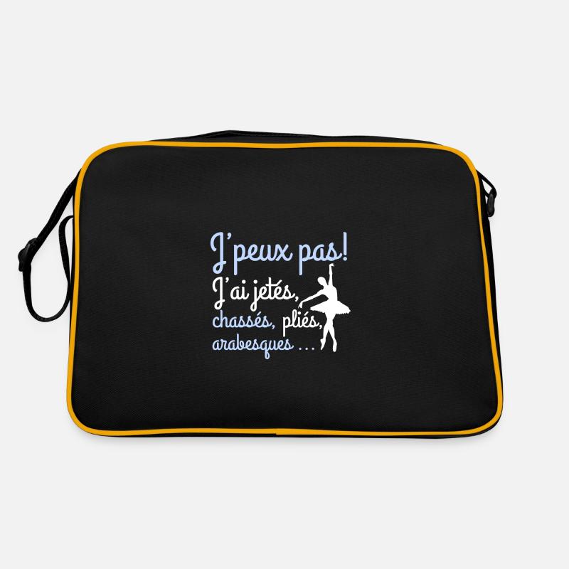 Ballet Danse classique Je peux pas - Sac Retro - noir/or