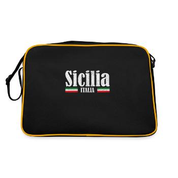 Europe Voyage Vintage Sicilia Italia Touriste - Sac Retro - noir/or - Dos