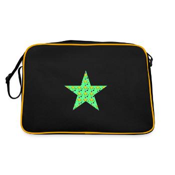 Étoile avec étoiles - Sac Retro - noir/or - Dos