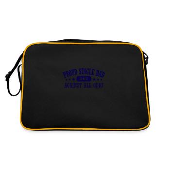 Proud Single Dad Full Time Single Papa - Retro Bag - black/gold - Back