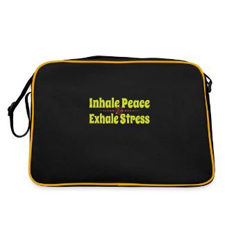 Yoga Zen Motivation Inhale Peace Inspiration - Retro Bag - black/gold - Back