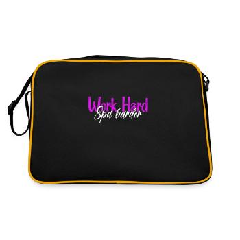 Work Hard Spa Harder Spa Day - Retro Tasche - Schwarz/Gold - Hinten