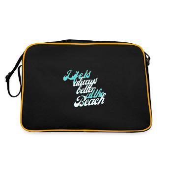 La vie est toujours meilleure à la plage - Sac Retro - noir/or - Dos