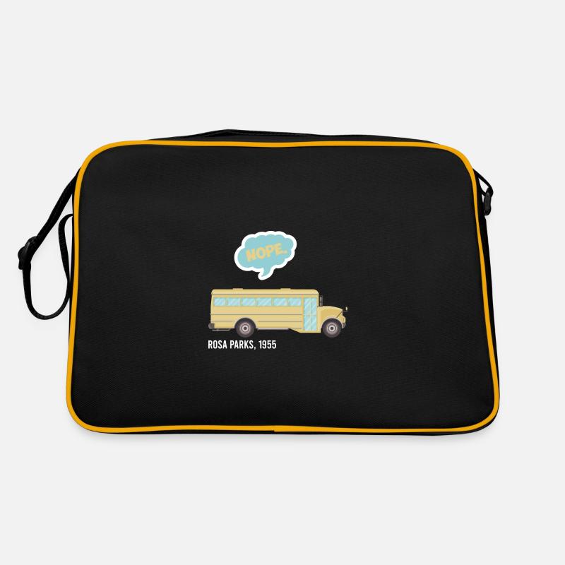ROSA PARKS NAH VINTAGE geschenkidee - Retro Tasche - Schwarz/Gold