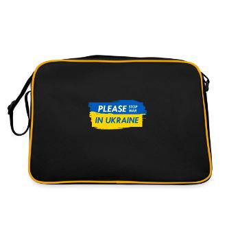 Ukraine pas de guerre - sauvez Ukraine - Sac Retro - noir/or - Dos