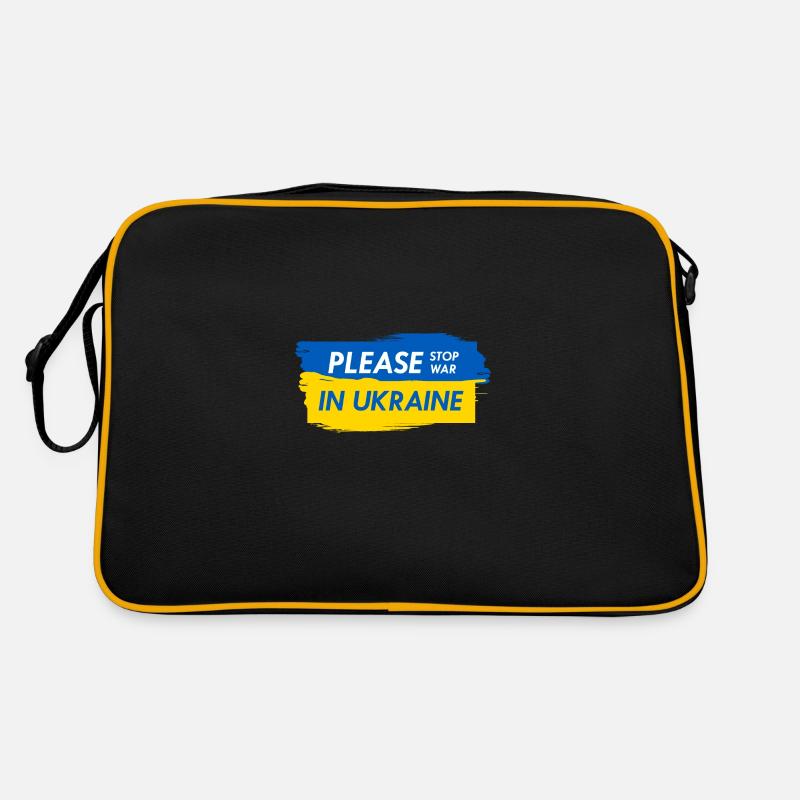 Ukraine no war - save Ukraine - Retro Bag - black/gold