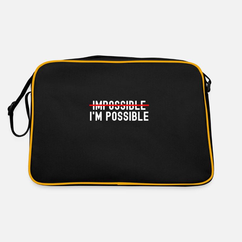 Inspiration Impossibe I Am Possible Motivation Retro Tasche
